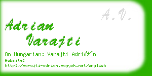 adrian varajti business card